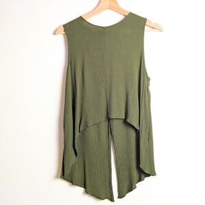 Asos Olive Green Cropped Top Size 6